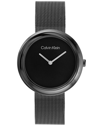 Черные часы-браслет из нержавеющей стали 34 мм Calvin Klein