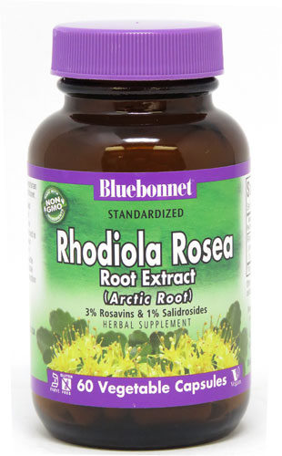Экстракт корня родиолы розовой, 60 капсул® Bluebonnet Nutrition
