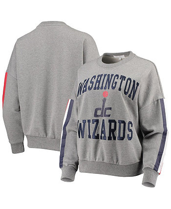 Women's Gray Washington Wizards Slouchy Rookie Pullover Sweatshirt Touch