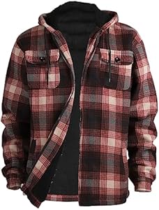 Мужская Флисовая кофта Gary Com Heavy Thick Flannel Plaid Jacket Sherpa Fleece Lined Hoodies Gary Com