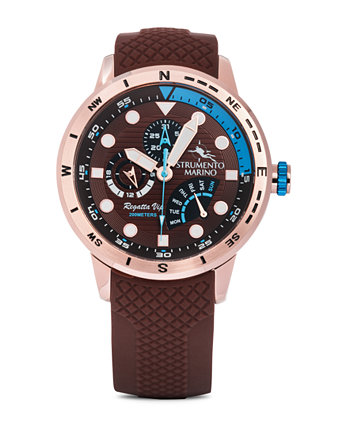 Мужская регата VIP день ретроградного коричневого цвета часы часы 46мм Strumento Marino