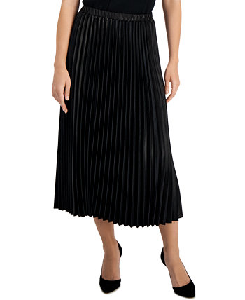 Женская плиссированная юбка-миди без застежек Anne Klein