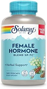 Solaray Female Hormone Blend SP-7C, Herbal Support Hormonal Balance for Women with Black Cohosh, Dong Quai, Wild Yam, and More, Vegan, Lab Verified, 60-Day Guarantee, 120 Servings (Порции), 240 VegCaps Solaray