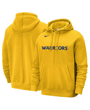 Мужская золотая толстовка с капюшоном Golden State Warriors Courtside Versus Stitch Split Pullover Nike