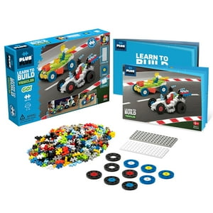 Plus-Plus - Open Play Construction STEM Building Block Set - 360 pc GO! Learn to Build Vehicles Plus Plus