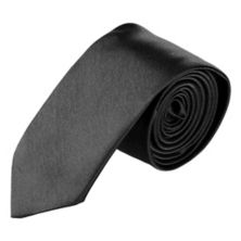 Мужской однотонный регулируемый галстук с украшением в виде узкого галстука ALLEGRA K