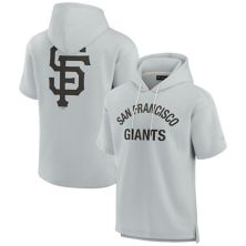 Unisex Fanatics Signature Gray San Francisco Giants Super Soft Fleece Short Sleeve Hoodie Unbranded