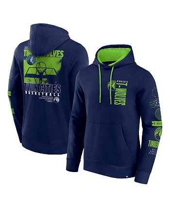 Men's Navy/Green Minnesota Timberwolves Game Time Crossover Pullover Hoodie Fanatics