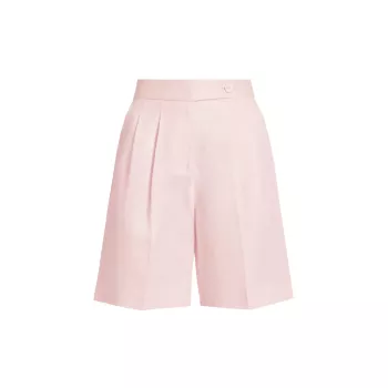Terri Linen-Blend Pleated Shorts DEREK LAM