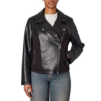 Women's Nicole Miller Leather Moto Jacket Nicole Miller New York