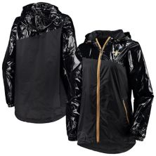 Женская черная куртка с капюшоном New Orleans Saints G-III 4Her by Carl Banks с двойным покрытием и молнией во всю длину In The Style