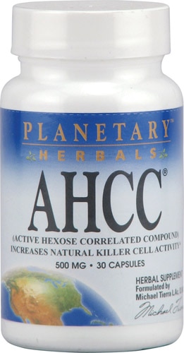 Planetary Herbals AHCC® -- 500 мг -- 30 капсул Planetary Herbals
