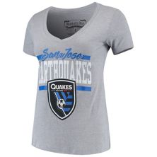 Женская серая футболка с надписью Mitchell & Ness San Jose Earthquakes MVP Bar Mitchell & Ness