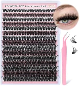 Fluffy Volume Lash Clusters DIY Lash Extension 300pcs Clusters Lashes D Curl Eyelash Extension 8-16mm Individual Lashes Mink for Self Application at Home by Focipeysa (Mink Lash Clusters 8-16mm) Focipeysa