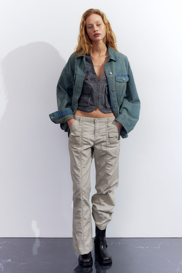Холщовые брюки-карго H&M