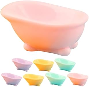 8pcs Bathtub Micro Landscape Mini Bathtub Model Bathroom Soap Dish Hamster Bathtub Simulation Bathtub Dollhouse Decoration Accessories Ornament Doll House Resin Small Bathtub Vaguelly