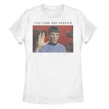 Футболка "Звездный путь юниоров: оригинальная серия" Spock Live Long And Prosper Licensed Character