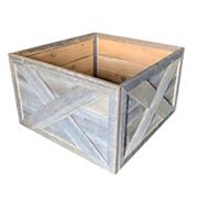 Farmhouse Deluxe 22.5 x 14.5, 30 in. Diameter, Decorative Planter Box Collar BarnwoodUSA