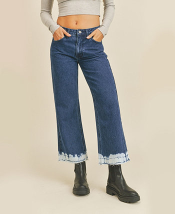 Женские расклешенные джинсы с принтом тай-дай Rubberband Stretch