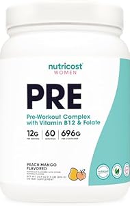 Nutricost Pre-Workout Powder for Women, Fruit Punch, 60 Servings Nutricost