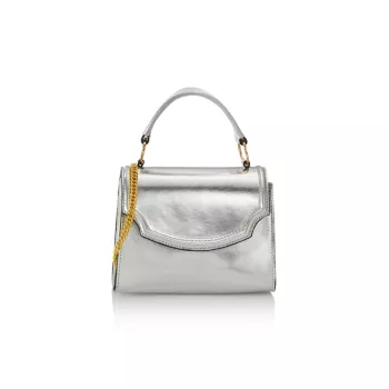 Chiara Metallic Leather Mini Top-Handle Bag Chiara Boni