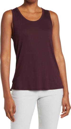 Twist and Hole Back Tank HEATHER BY BORDEAUX