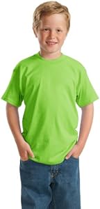 Hanes Youth 5.2 oz., 50/50 ComfortBlend EcoSmart T-Shirt, Medium, LIME Hanes