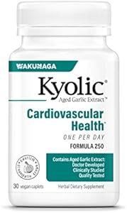 Kyolic Aged Garlic Extract Formula 250, Cardiovascular Health, One Per Day, 30 Vegan Capsules (Веганские капсулы) (Packaging May Vary) Kyolic