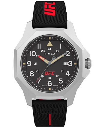 Мужские аналоговые часы UFC Reveal из черной смолы, 41 мм Timex