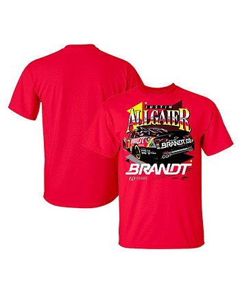 Мужская красная футболка Justin Allgaier Throwback Design JR Motorsports Official Team Apparel
