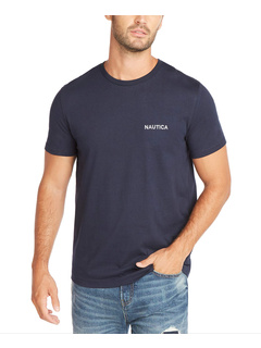 Однотонная футболка с короткими рукавами и круглым вырезом Nautica