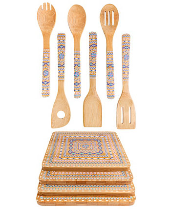 Бамбуковый набор посуды с рисунком из 10 предметов BergHOFF
