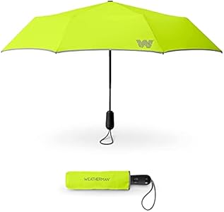 Зонт Weatherman Travel Umbrellas для дождя - Компактный зонт против ветра - Маленький мини-зонт - Портативный карманный зонт с автодвижением - Складной зонт для рюкзака и сумки Weatherman