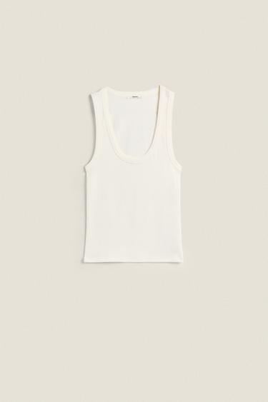 Женский Пижамный Топ Zara Home Ribbed Cotton Zara Home