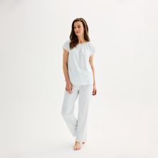 Женский пижамный комплект Croft & Barrow® с кружевной отделкой и пижамные штаны Croft & Barrow