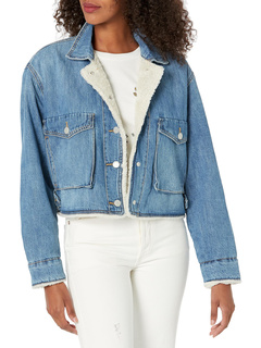 Женская укороченная джинсовая куртка с подкладкой Sherpa Blank NYC Blank NYC
