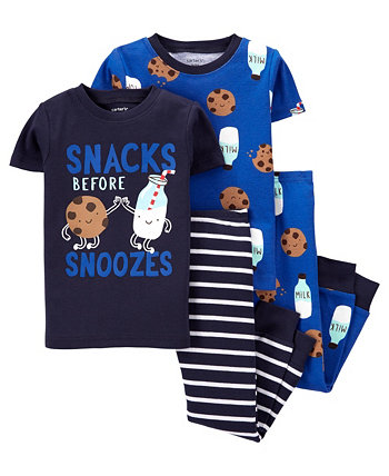 Пижамный комплект Snug Fit из 4 предметов для маленьких мальчиков Carter's