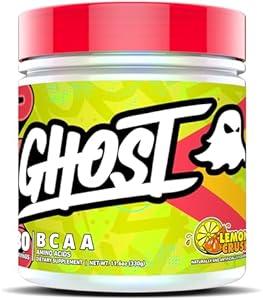 GHOST BCAA Powder (Порошок) Amino Acids Supplement, Kiwi Strawberry - 30 Servings (Порции) - Sugar-Free Intra, Post & Pre Workout Amino Powder & Recovery Drink, 7G BCAA GHOST