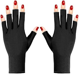 Pimoys UV Gloves for Gel Manicures UPF50+ Fingerless UV Light Gloves for Gel Nails,UV Nails Gloves Manicure Gloves UV Protection Gloves Pimoys