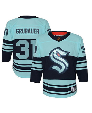 Youth Boys Philipp Grubauer Teal Seattle Kraken Special Edition 2.0 Premier Player Jersey Outerstuff