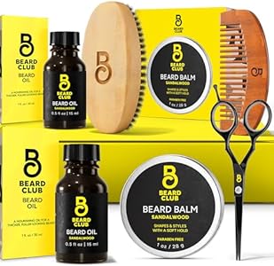 The Beard Club Mens 2 in 1 Shampoo and Conditioner Set - Sulfate Free, Moisturizing, Citrus Scented for Curly Hair Care and Dry Scalp Care The Beard Club