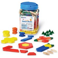 Learning Resources 1 cm Wooden Pattern Blocks, Set of 250 Learning Resources