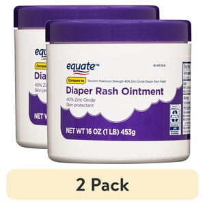 (2 pack) Equate Diaper Rash Relief Maximum Strength 16 oz Equate