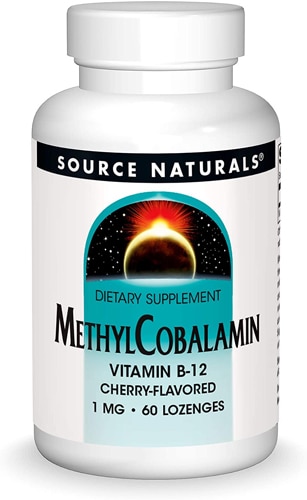 Source Naturals Метилкобаламин Витамин B-12 Вишня — 1 мг — 60 пастилок Source Naturals