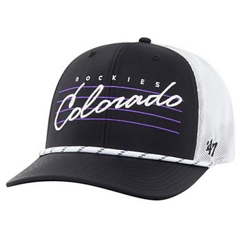 Men's '47 Black Colorado Rockies Downburst Trucker Adjustable Hat 47 Brand