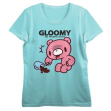 Juniors' Bioworld Gloomy Bear Spilled Coffee Short Sleeve Graphic Tee BIOWORLD
