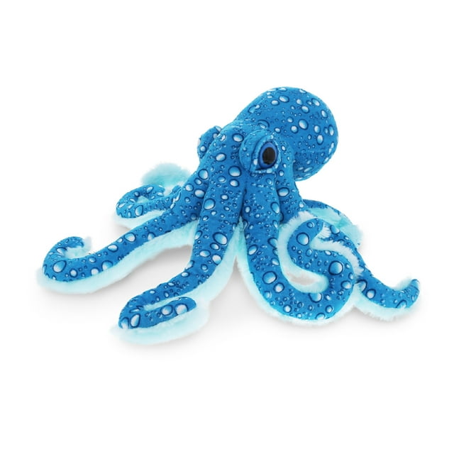 DolliBu Blue Octopus Stuffed Animal - Wild Collection Sea Animal Plush Gift for Kids, Realistic Plush Sea Critters, Cute Stuffed Octopus Sea Creature Toy for Boys and Girls - 16 Inches Dollibu