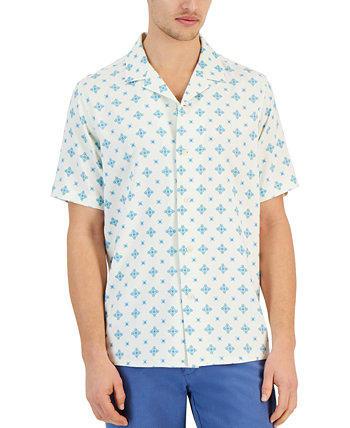 Мужская походная рубашка на пуговицах обычного кроя с принтом медальонов Urman, созданная для Macy's Club Room