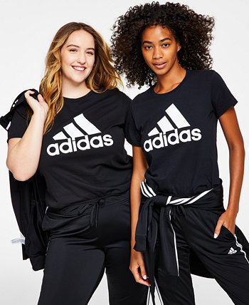 Женская хлопковая футболка с логотипом Essentials Adidas