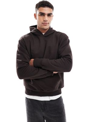 ASOS DESIGN heavyweight hoodie in chocolate brown  ASOS DESIGN